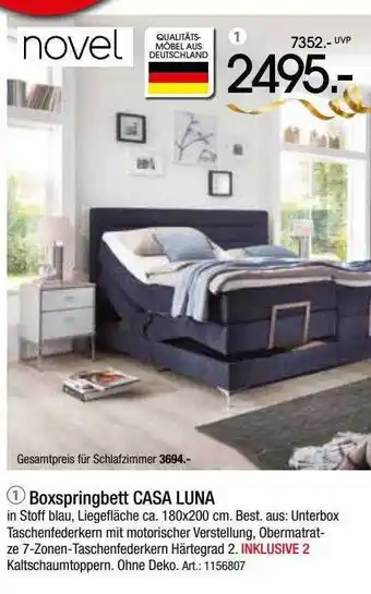 Zurbrüggen Boxspringbett casa luna novel Angebot