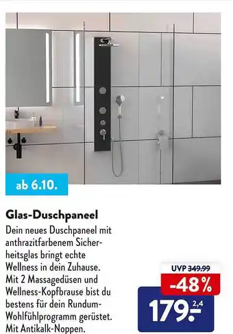 Aldi Süd Glas-duschpaneel Angebot