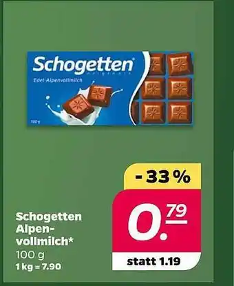 NETTO Schogetten alpenvollmilch Angebot