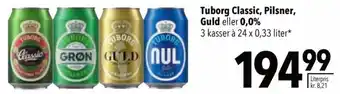 CITTI Markt Tuborg Classic, Pilsner, Guld eller 0,0% 24x0,33 Liter Angebot