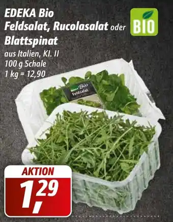 Simmel Edeka Bio Feldsalat, Rucolasalat oder Blattspinat 100 g Schale Angebot