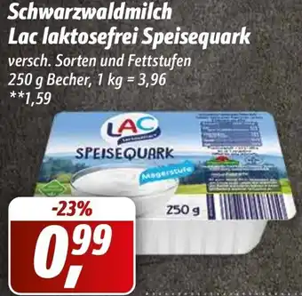 Simmel Schwarzwaldmilch Lac laktosefrei Speisequark 250 g Becher Angebot