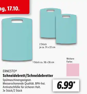 Lidl Ernesto Schneidebrett/Schneidebretter 2 Stück Angebot