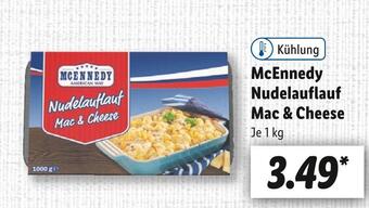 Lidl McEnnedy Nudelauflauf Mac & Cheese 1 kg Angebot