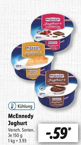 Lidl McEnnedy Joghurt 150 g Angebot