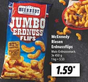 Lidl McEnnedy Riesen Erdnussflips 450 g Angebot