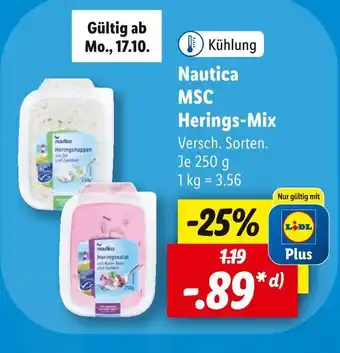 Lidl Nautica MSC Herings-Mix 250 g Angebot