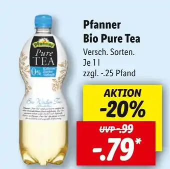 Lidl Pfanner Bio Pure Tea 1 l Angebot