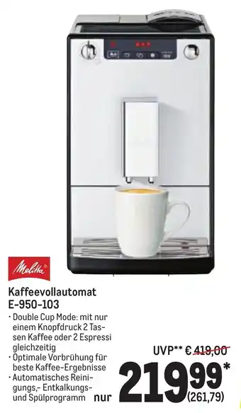 METRO Melitta Kaffeevollautomat E-950-103 Angebot