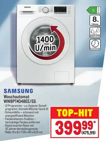 METRO Samsung Waschautomat WW8PT4048EE/EG Angebot