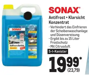 METRO Sonax AntiFrost + Klarsicht Konzentrat 5 L Kanister Angebot