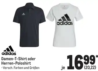 METRO Adidas Damen T-Shirt oder Herren Poloshirt Angebot