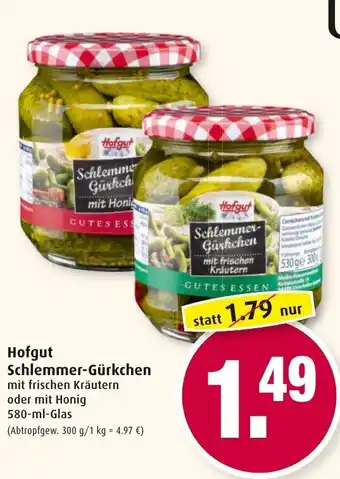 Markant Hofgut Schlemmer Gürkchen 580ml Angebot