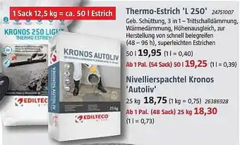 Bauhaus Thermo-estrich l250 oder nivellierspachtel kronos autoliv Angebot