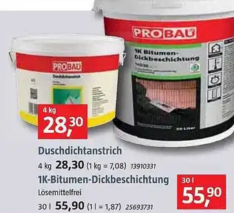 Bauhaus Duschdichtanstrich oder 1k-bitumen-dickbeschichtung Angebot