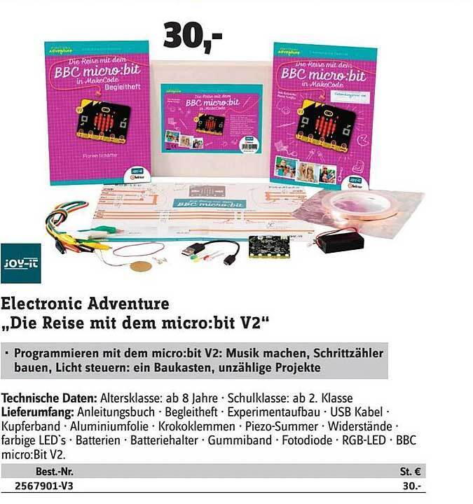 Joyit electronic adventure „die reise mit dem microbit v2“ Angebot