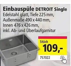 Holz Possling Einbauspüle detroit single Angebot