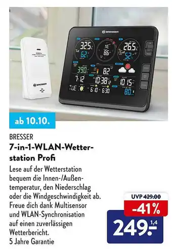 Aldi Süd Bresser 7in1-wlan-wetterstation profi Angebot