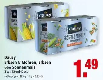 Markant Daucy Erbsen & Möhren, Erbsen oder Sonnenmais 3x142ml Angebot