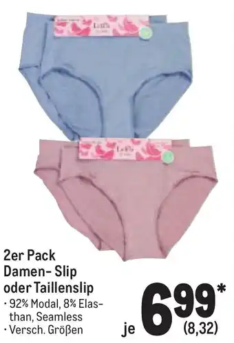 METRO 2er Pack Damen Slip oder Taillenslip Angebot