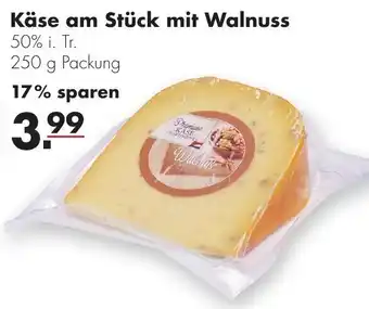 Handelshof Käse am Stück mit Walnuss 250 g Packung Angebot