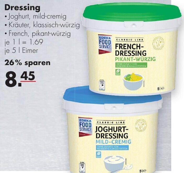 Edeka Food Service Dressing 5 L Eimer Angebot bei Handelshof