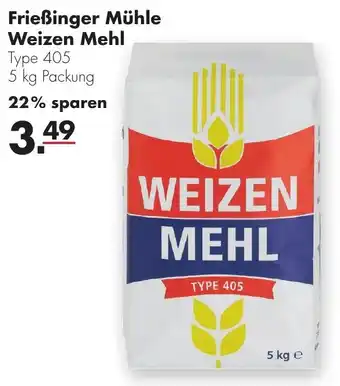 Handelshof Frießinger Mühle Weizen Mehl 5 kg Packung Angebot