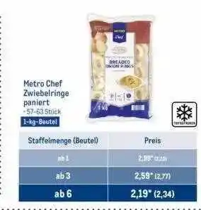 METRO Metro chef zwiebelringe paniert Angebot