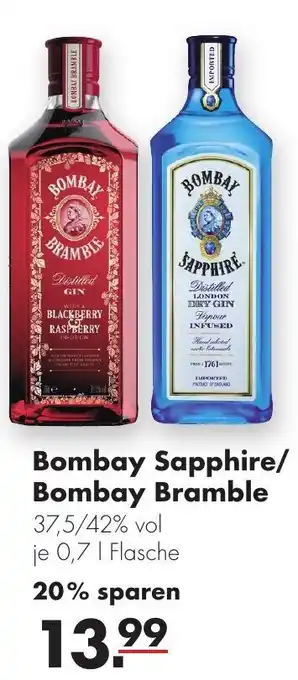 Handelshof Bombay Sapphire/Bombay Bramble 0,7 L Flasche Angebot