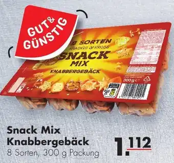 Handelshof Gut & Günstig Snack Mix Knabbergebäck 300 g Packung Angebot