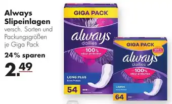 Handelshof Always Slipeinlagen Angebot