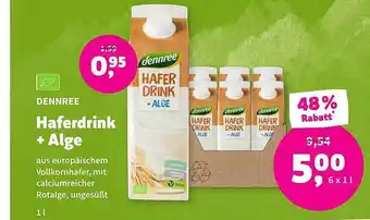 Biomarkt Dennree haferdrink + alge Angebot