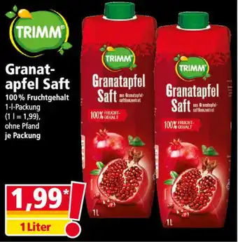 Norma Trimm Granatapfel Saft 1 L Packung Angebot