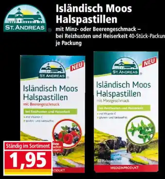 Norma St. Andreas Isländisch Moos Halspastillen Angebot