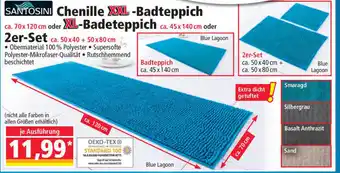 Norma Santosini Chenille XXL Badteppich oder XL Badeteppich 2er Set Angebot