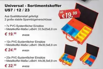 Stabilo Fachmarkt Universal - sortimentskoffer us7 - 12 - 23 Angebot