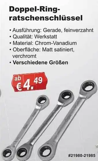 Stabilo Fachmarkt Doppel-ringratschenschlüssel Angebot