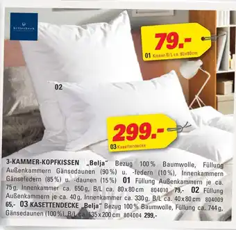 Höffner 3-kammer-kopfkissen „belja“ oder kasettendecke Angebot