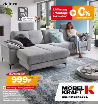 Möbel Kraft Deluca polstergarnitur Angebot