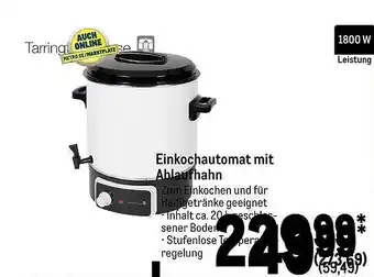 METRO Einkochautomat mit ablaufhahn Angebot