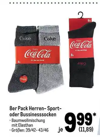 METRO Coke 8er pack herren-sport- oder bussinesssocken Angebot