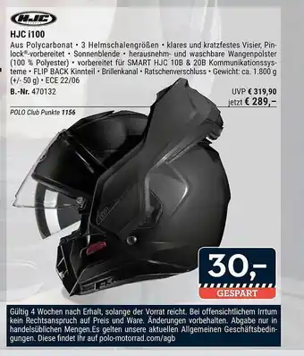 Polo Hjc i100 Angebot