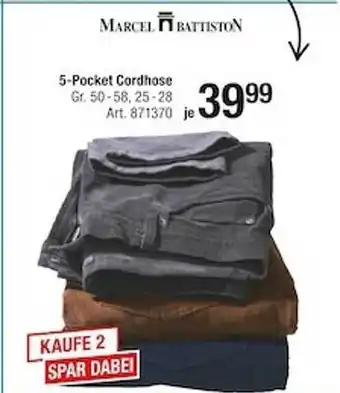 AWG Mode Marcel battiston 5-pocket cordhose Angebot