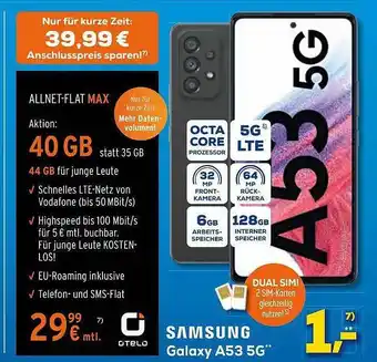 Euronics XXL Samsung galaxy a53 5g Angebot