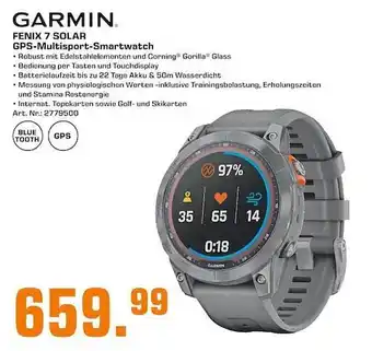 Saturn Garmin fenix 7 solar gps-multisport-smartwatch Angebot