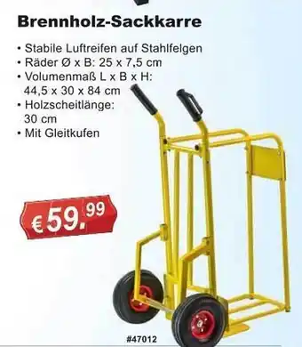 Stabilo Fachmarkt Brennholz-sackkarre Angebot