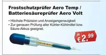 Stabilo Fachmarkt Frostschutzprüfer aero temp oder batteriesäureprüfer aero volt Angebot