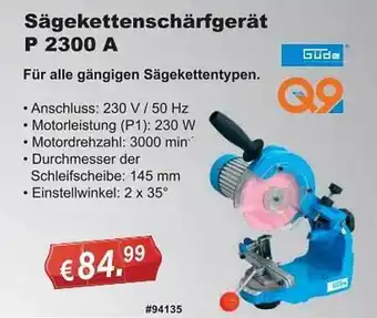 Stabilo Fachmarkt Güde sägekettenschärfgerät p 2300 a Angebot