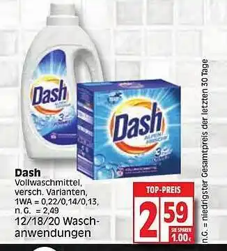 Edeka Dash vollwaschmittel Angebot