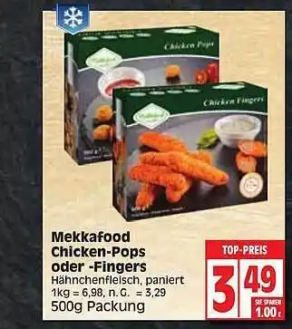 Edeka Mekkafood chicken-pops oder -fingers Angebot